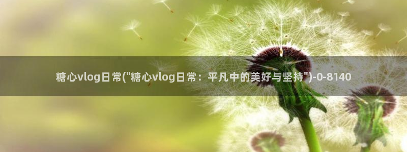 糖心vlog是干嘛的
